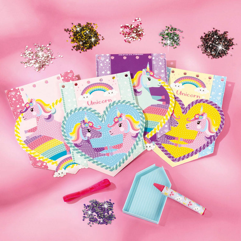 Load image into Gallery viewer, Totum unicorn knutselkoffer 2-in-1 knutselset armbandjes maken en diamond painting - creatief speelgoed meisjes vanaf 5 jaar cadeau tip knutselen sieradenpakket