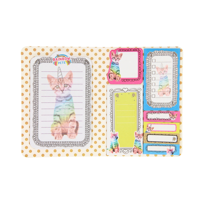 Load image into Gallery viewer, Totum rainbow pets - sticky notes boekje kat