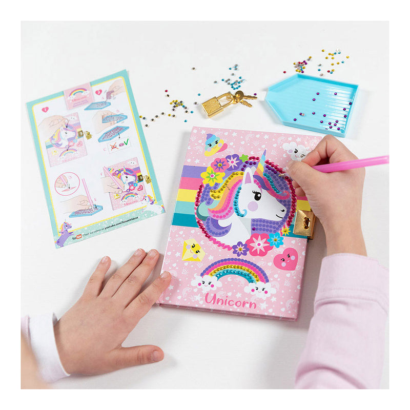 Load image into Gallery viewer, Totum unicorn geheim dagboek met slot vriendenboek | secret diary diamond painting knutselen | speelgoed meisjes cadeau tip