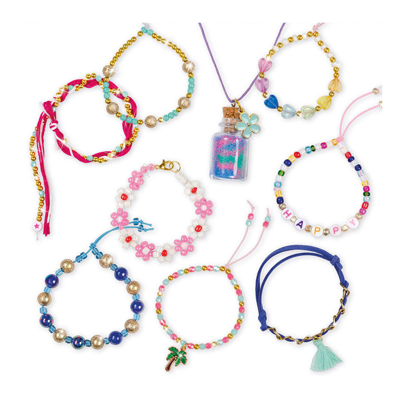 Load image into Gallery viewer, Totum xl armbandjes knutselset - 50 armbandjes maken 1700+ stuks - design shine happy bracelets fashion knutselset cadeau tip creatief speelgoed meisjes vanaf 6 jaar