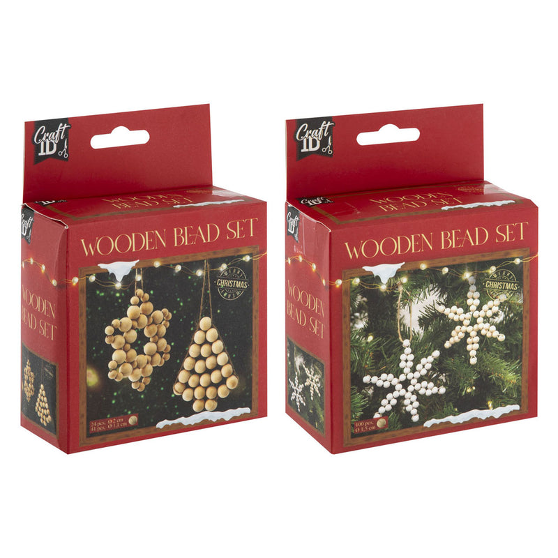 Load image into Gallery viewer, Creative craft group houten kralen kersthangers set kerstmis