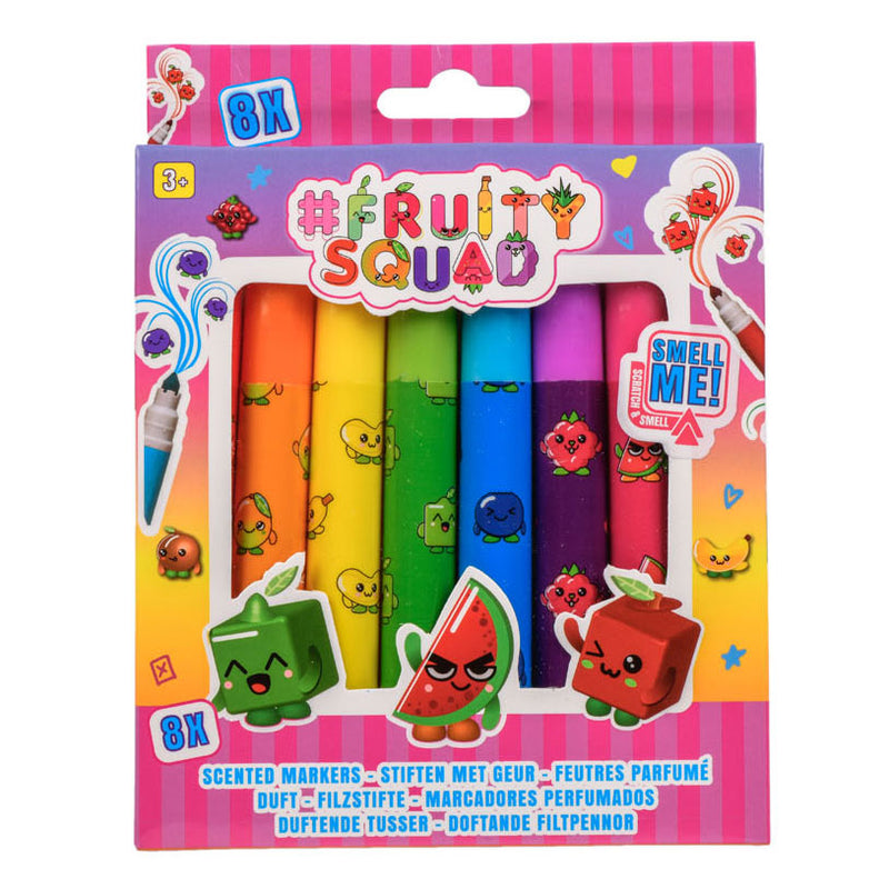 Load image into Gallery viewer, Canenco Fruity Squad Stiften Brede Punt met Geur, 8st.