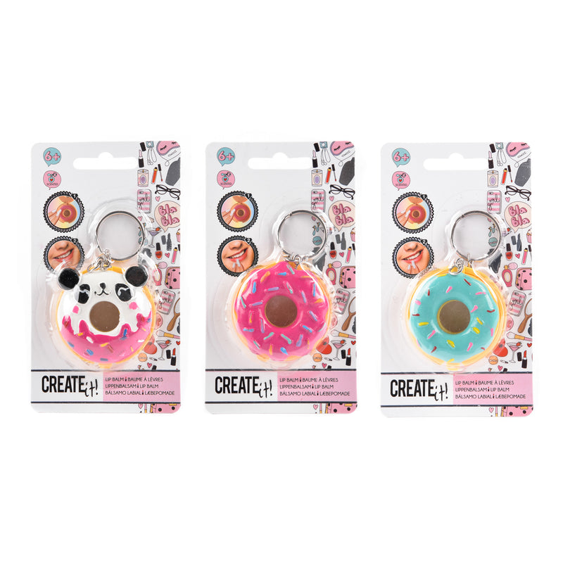 Load image into Gallery viewer, Create it! beauty sleutelhanger donut met lippenbalsem