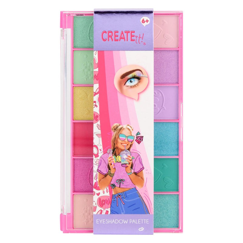 Load image into Gallery viewer, Canenco create it! oogschaduw palet regenboog roze - 12dlg.