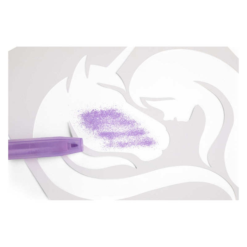 Load image into Gallery viewer, Canenco unicorn academy 3 blaaspennen met herbruikbare sjablonen