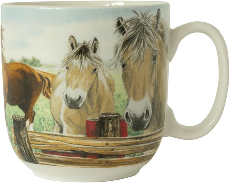 Load image into Gallery viewer, Wiebe van der zee wiebe's farm beker xl paard 410mll doos a 6 stuks porselein