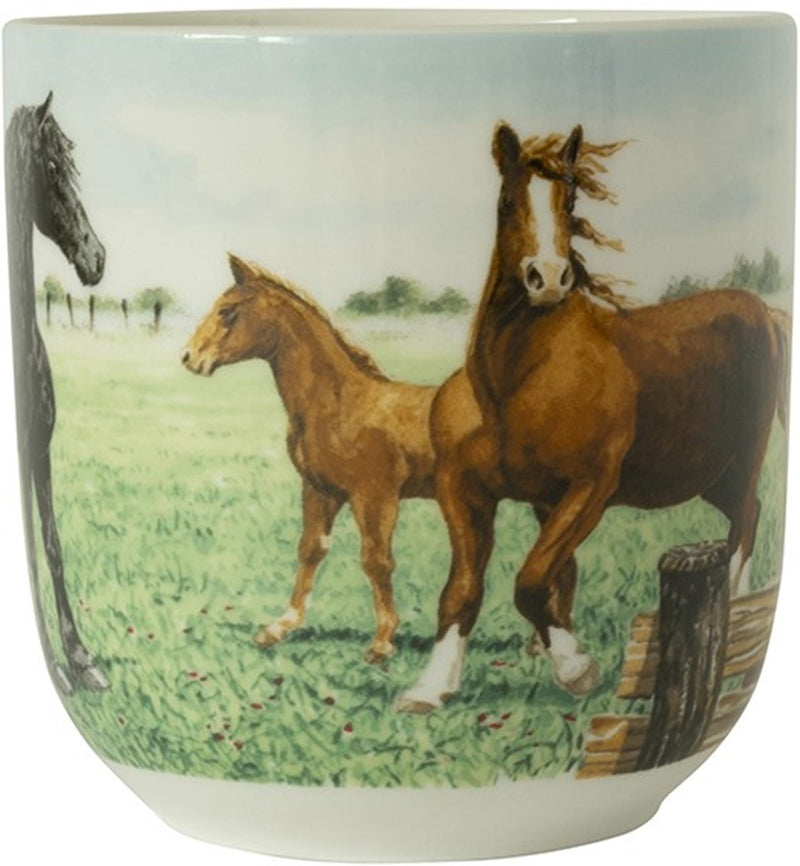 Load image into Gallery viewer, Wiebe van der zee wiebe's farm beker xl paard 410mll doos a 6 stuks porselein