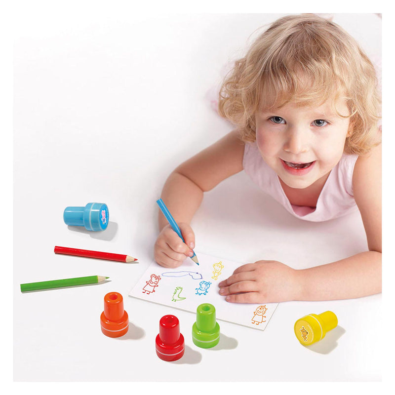 Load image into Gallery viewer, Totum peppa pig creatieve knutselset met stempels, potloden en stickers - educatief speelgoed junior creatief knutselen stempelen knutselen