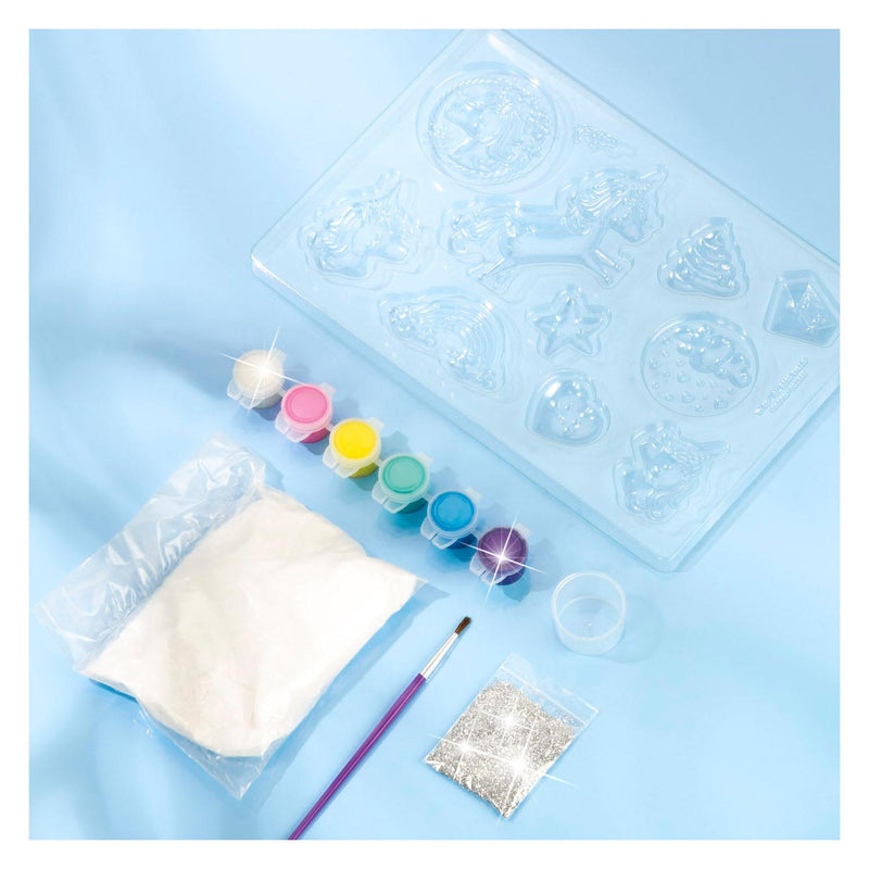 Load image into Gallery viewer, Totum unicorn gips gieten schilderen model paint 10 gipsfiguren maken incl. 5 kleuren verf en penseel - knutselset cadeau tip speelgoed meisjes en jongens vanaf 5 jaar