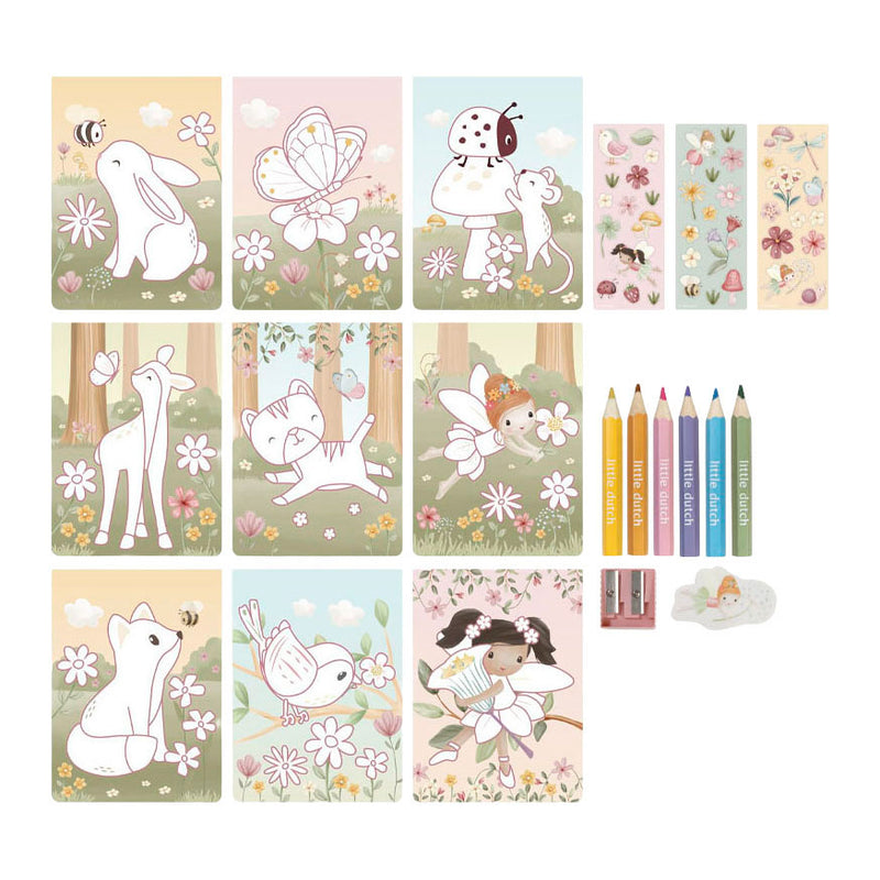 Load image into Gallery viewer, Little dutch kleurset rosa fairy garden - complete set - cadeautip - creatief speelgoed
