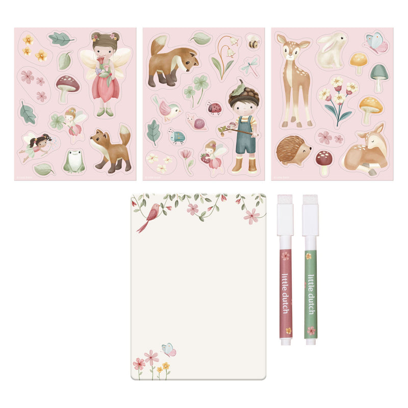 Load image into Gallery viewer, Little dutch whiteboard kleurset met magneten - rosa fairy garden