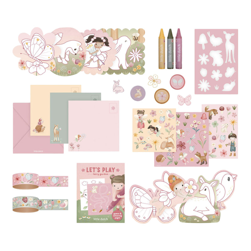 Load image into Gallery viewer, Little dutch knutselkoffer rosa fairy garden - creatief speelgoed - cadeautip