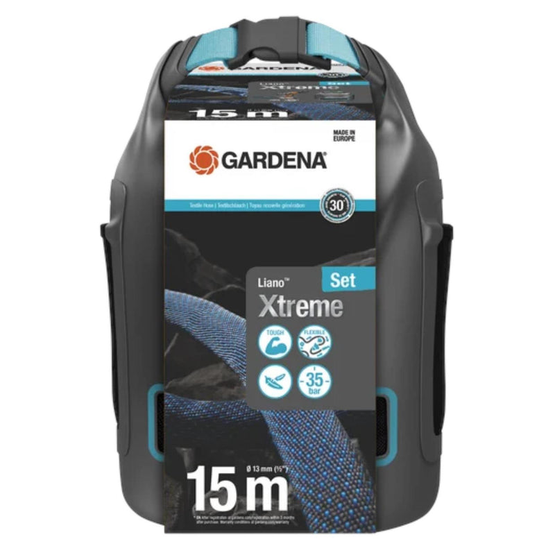 Load image into Gallery viewer, Gardena textielslang liano xtreme 15 m set, met opbergtas (donkergrijs oranje)