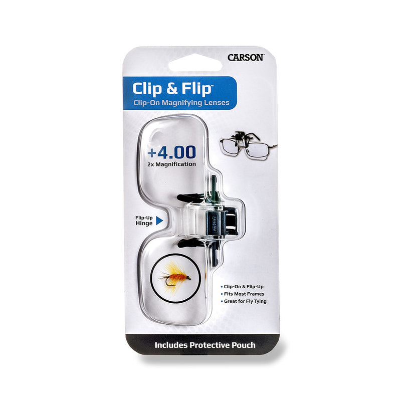 Load image into Gallery viewer, Carson loepbril 2x (+4.00 dioptrie) clip-on en flip-up
