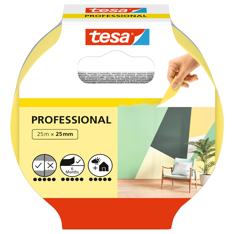 Load image into Gallery viewer, Tesa precision indoor 56270-00000-01 maskeertape geel (l x b) 25 m x 25 mm 1 stuk(s)