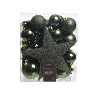 Load image into Gallery viewer, Kaemingk kerstballen polystyreen matt, shiny, glitter mix dia8cm