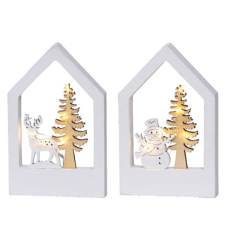Load image into Gallery viewer, Micro led scenery triplex steady binnen 2ass fsc 100%l.2cm x w.12cm x h.19cm | 2 stuks