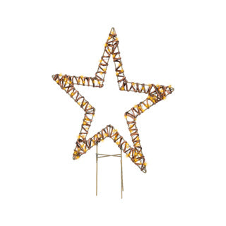 Load image into Gallery viewer, Kaemingk micro led stake light wicker steady buitenl.1 cm x w.48cm x h.54cm