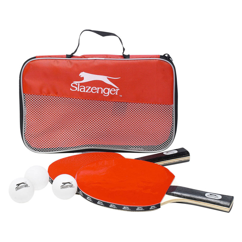 Load image into Gallery viewer, Slazenger tafeltennis set 6-delig - met 4 pingpongballen en 2 tafeltennisbatjes - pingpongset met opbergtas