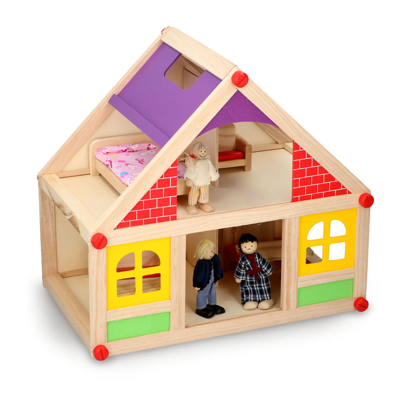 Load image into Gallery viewer, Houten Poppenhuis, 11dlg.