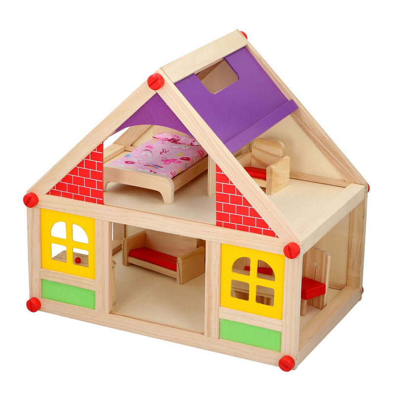 Load image into Gallery viewer, Houten Poppenhuis, 11dlg.