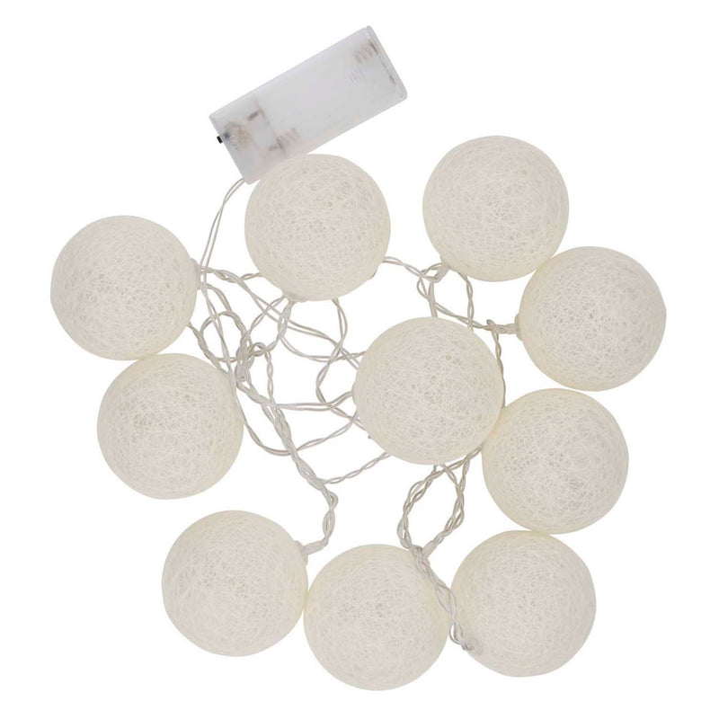 Afbeelding laden in galerijviewer, Snoer met 10 led-bolletjes