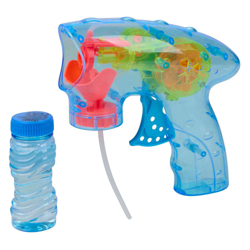 Load image into Gallery viewer, Eddy toys bellenpistool met licht - bubble gun with light 2 stuks - bellenpistool 60 ml inclusief bellenblaasvloeistof - automatisch bellenpistool op batterijen - diverse kleuren - 1 willekeurige kleur