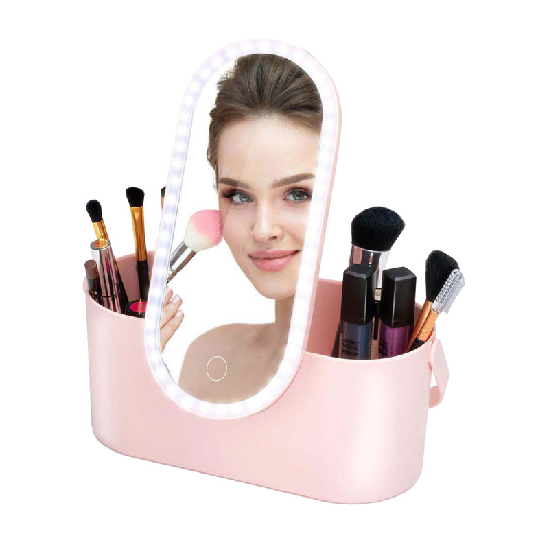 Afbeelding laden in galerijviewer, Reis-beautycase met led-spiegel
