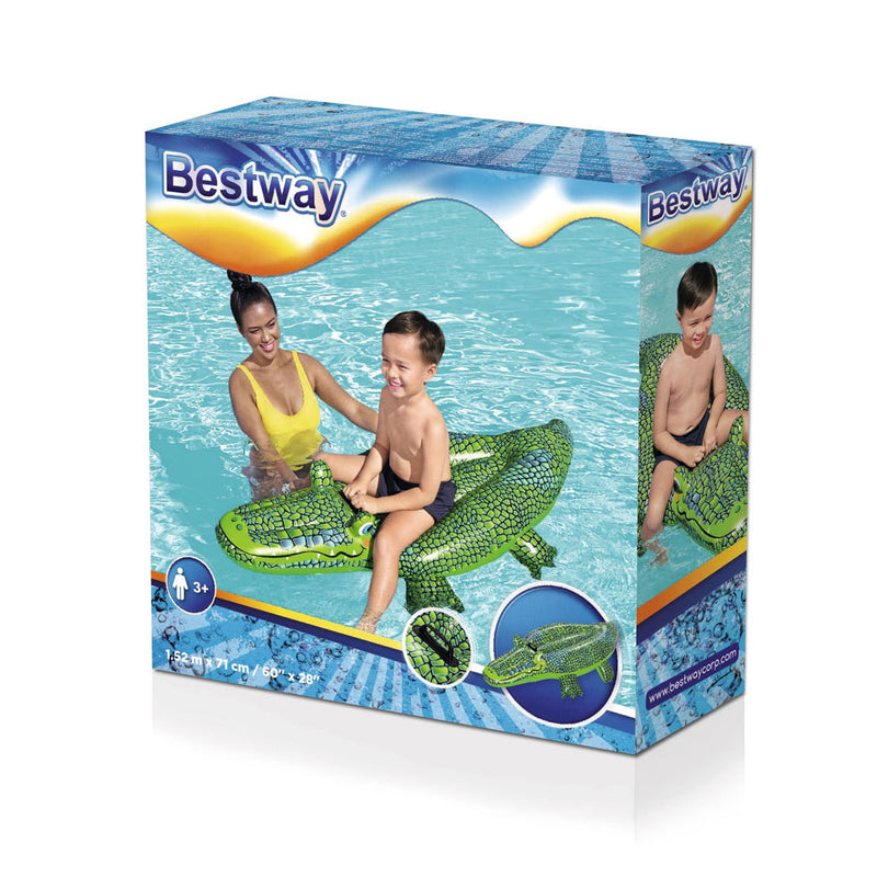 Afbeelding laden in galerijviewer, Bestway opblaasbare krokodil ride-on