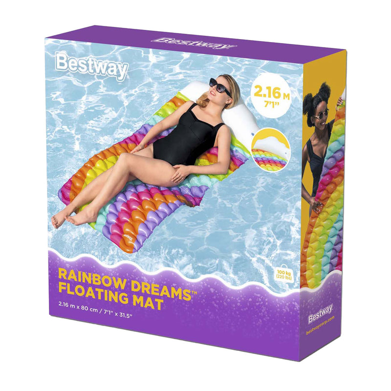 Load image into Gallery viewer, Bestway rainbow dreams drijvede mat, 161cm
