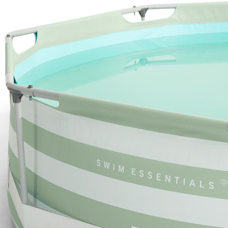 Load image into Gallery viewer, Swim essentials luxe groen gestreept zwembad rond