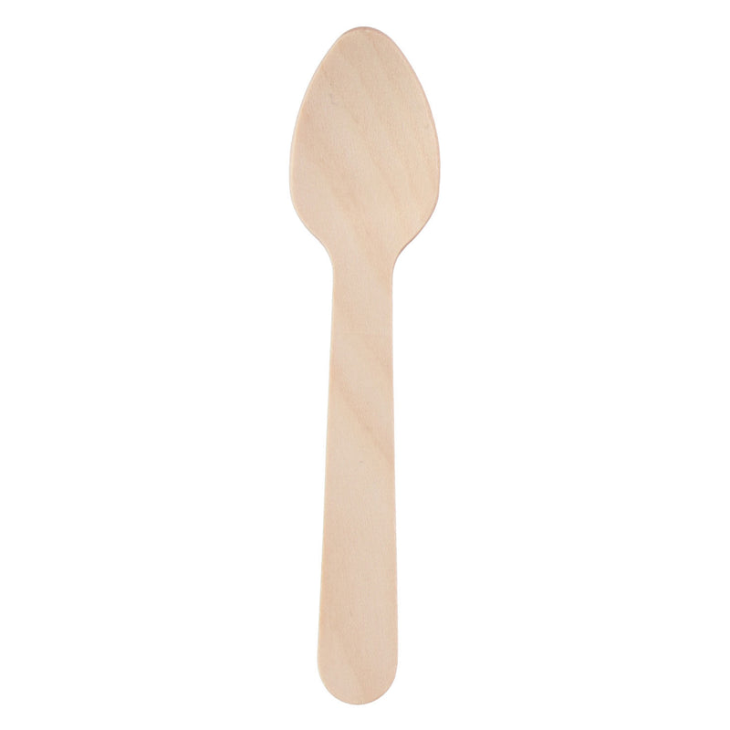 Load image into Gallery viewer, Wegwerp theelepel hout 11cm, 50st.
