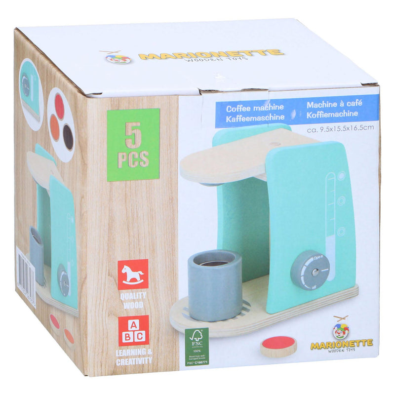 Load image into Gallery viewer, Houten Koffiemachine Set, 9dlg.