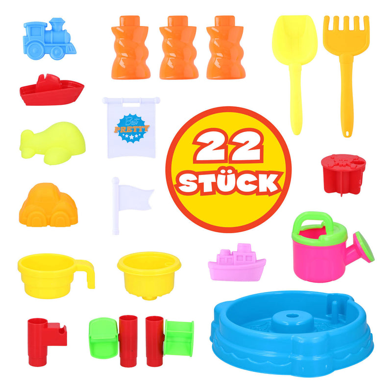 Afbeelding laden in galerijviewer, Eddy toys zand- en watertafel met toren, 22dlg.