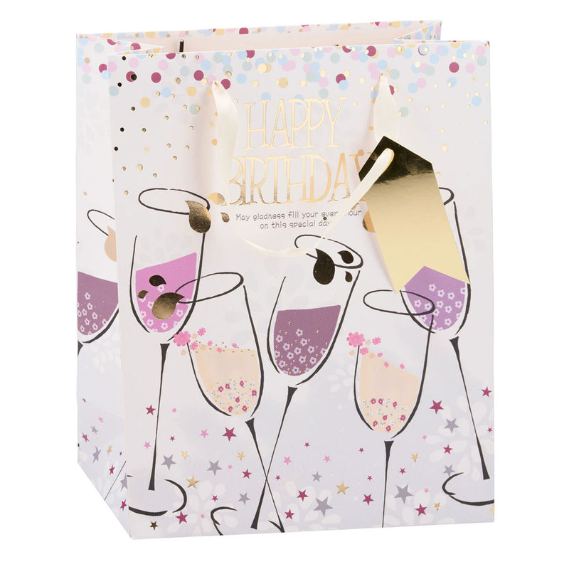 Load image into Gallery viewer, Edco verjaardag cadeautas - ca. 32x26x12 cm - cadeautas happy birthday - geschenk tas verjaardag met handvatten - cadeauverpakking voor verjaardag cadeaus - assorti design - 1 willekeurige tas