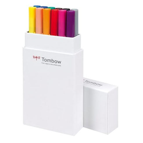 Load image into Gallery viewer, Tombow • brush pen abt dual brush pen set primary colours 12pcs