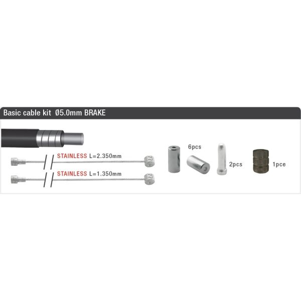 Load image into Gallery viewer, remkabel set universeel 2015009 zwart 8-delig