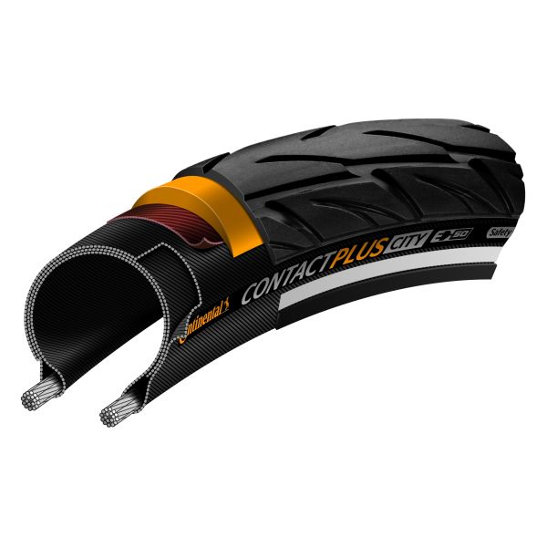 Load image into Gallery viewer, Continental buitenband contact plus city 37-622 (28x1.40) zwart reflex