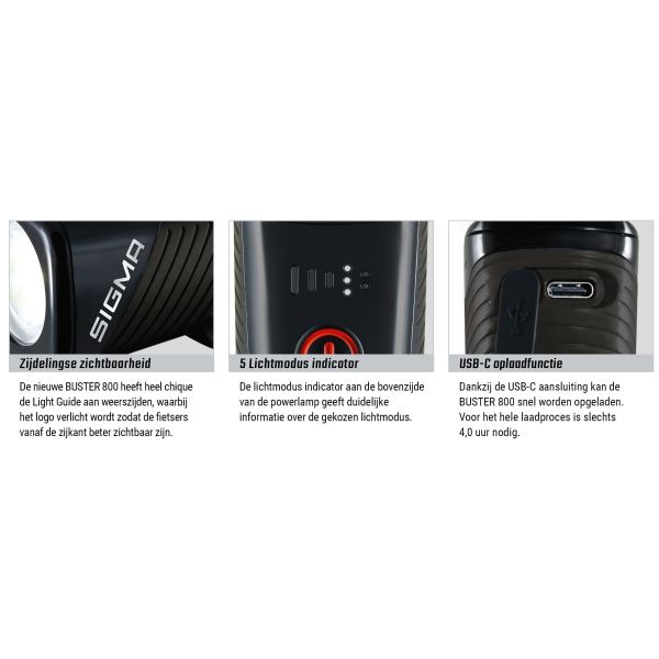 Load image into Gallery viewer, Sigma koplamp Buster 800 LED schroefhouder -Li-ion accu USB