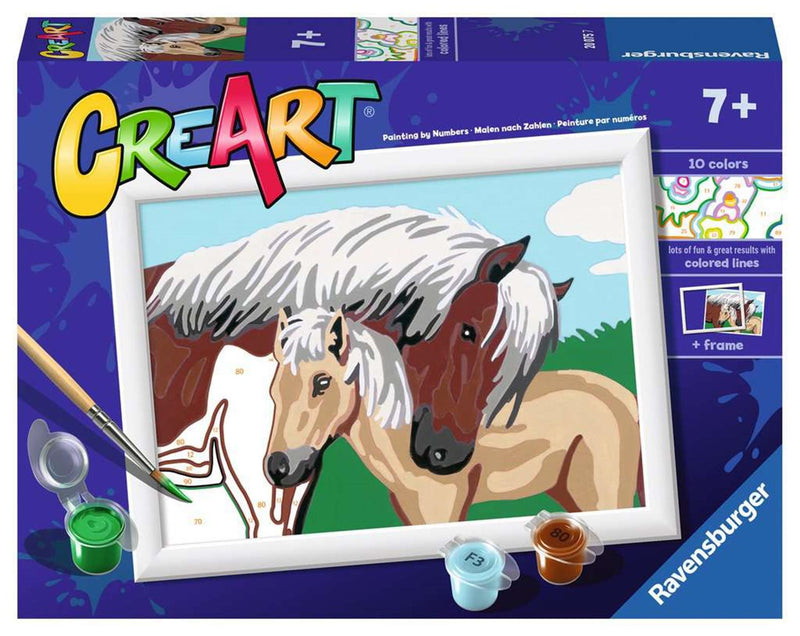 Load image into Gallery viewer, Ravensburger creart schilderen op nummer - moeder en veulen