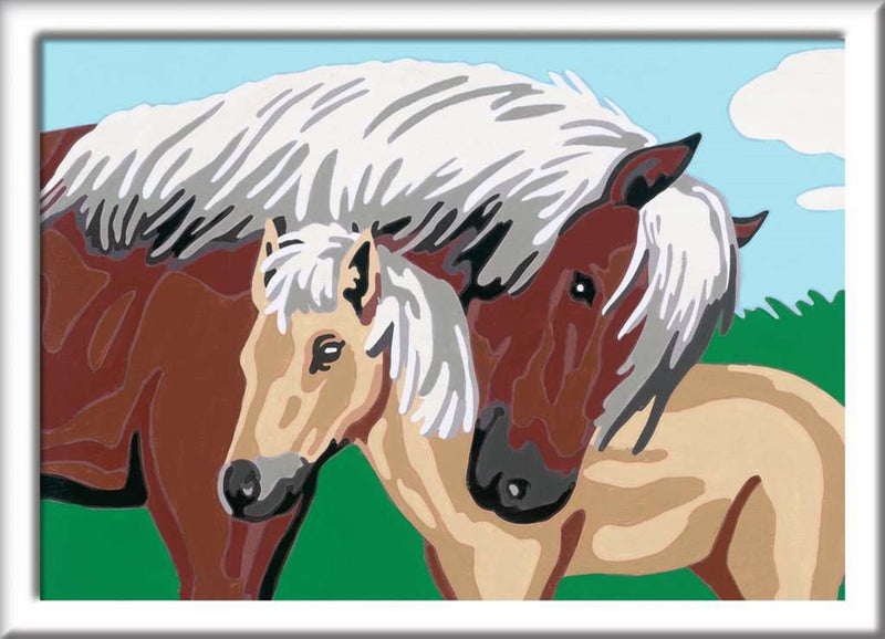 Load image into Gallery viewer, Ravensburger creart schilderen op nummer - moeder en veulen