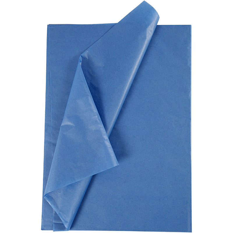 Load image into Gallery viewer, Creativ company tissuepapier, vel 50x70 cm, 17 gr, blauw, 10 vel 1 doos