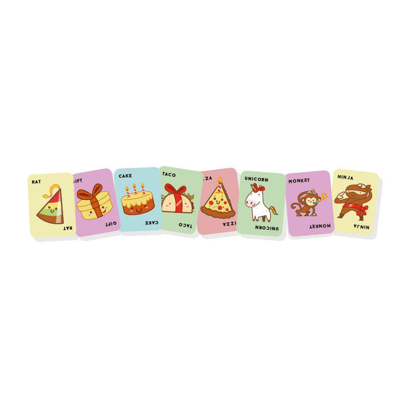 Load image into Gallery viewer, Geronimo games blue orange kaartspel taco hat cake gift pizza