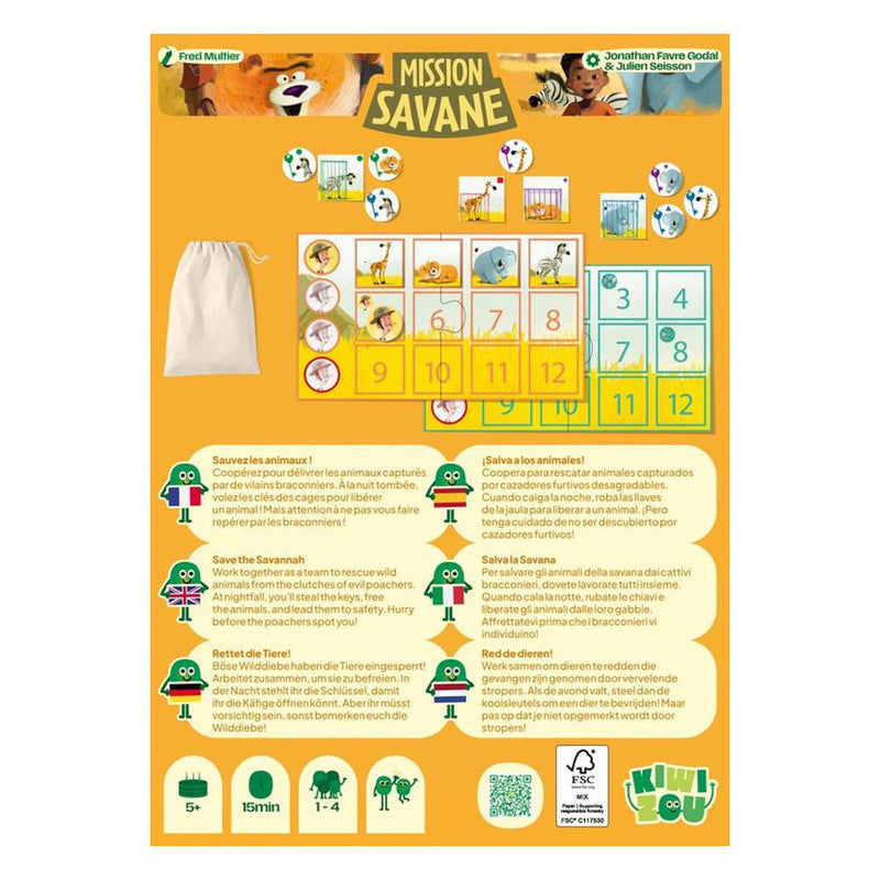 Load image into Gallery viewer, Geronimo games mission savane - - kiwizou - kinderspel - vanaf 5 jaar oud - van 1 tot 4 spelers
