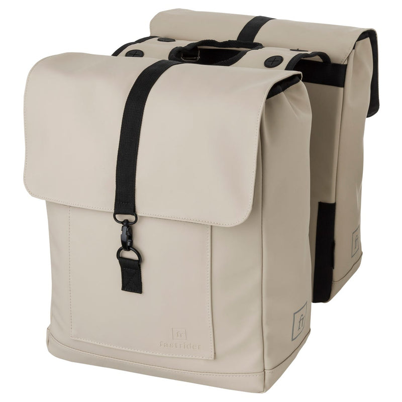 Load image into Gallery viewer, Fastrider jaxx ii dubbele fietstas – mik-compatibel – 28l – waterafstotend – incl. laptopvak – taupe