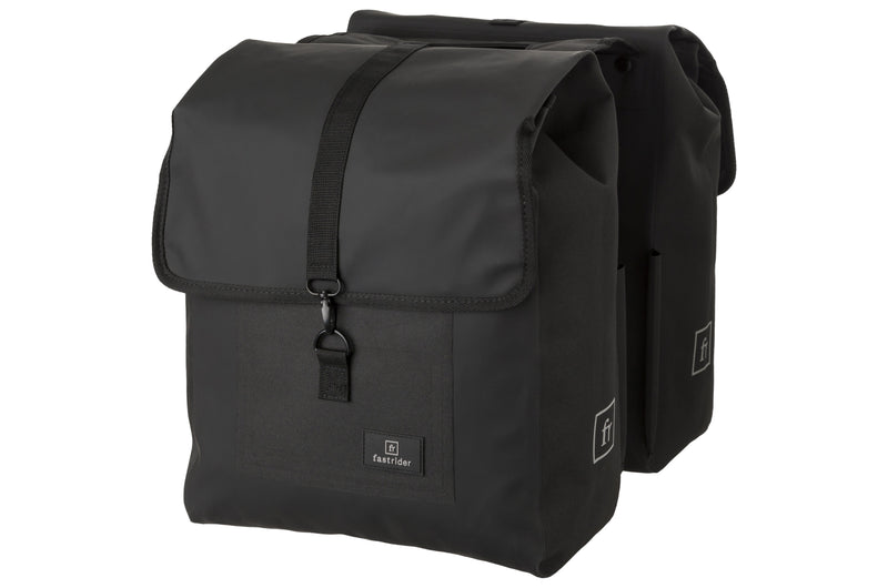 Load image into Gallery viewer, Fastrider jaxx dubbele fietstas trend waterdicht - zwart - 28l per tas