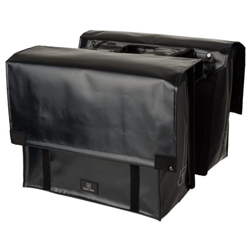 Load image into Gallery viewer, Fastrider tarpaulin cargo dubbele fietstas basics zwart