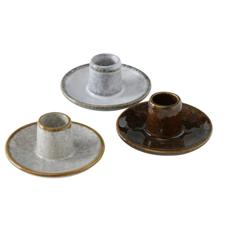 Load image into Gallery viewer, Boltze home kaarsenhouder h6cm dia 9cm porselein malinka ( exclusief kaars )
