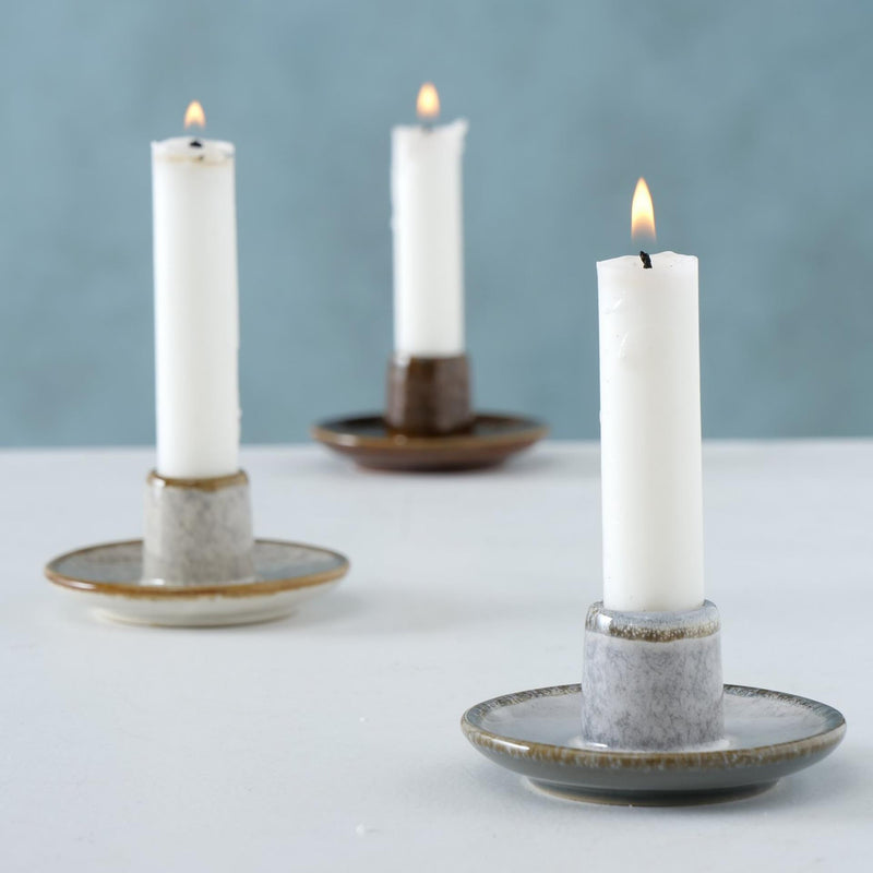 Load image into Gallery viewer, Boltze home kaarsenhouder h6cm dia 9cm porselein malinka ( exclusief kaars )