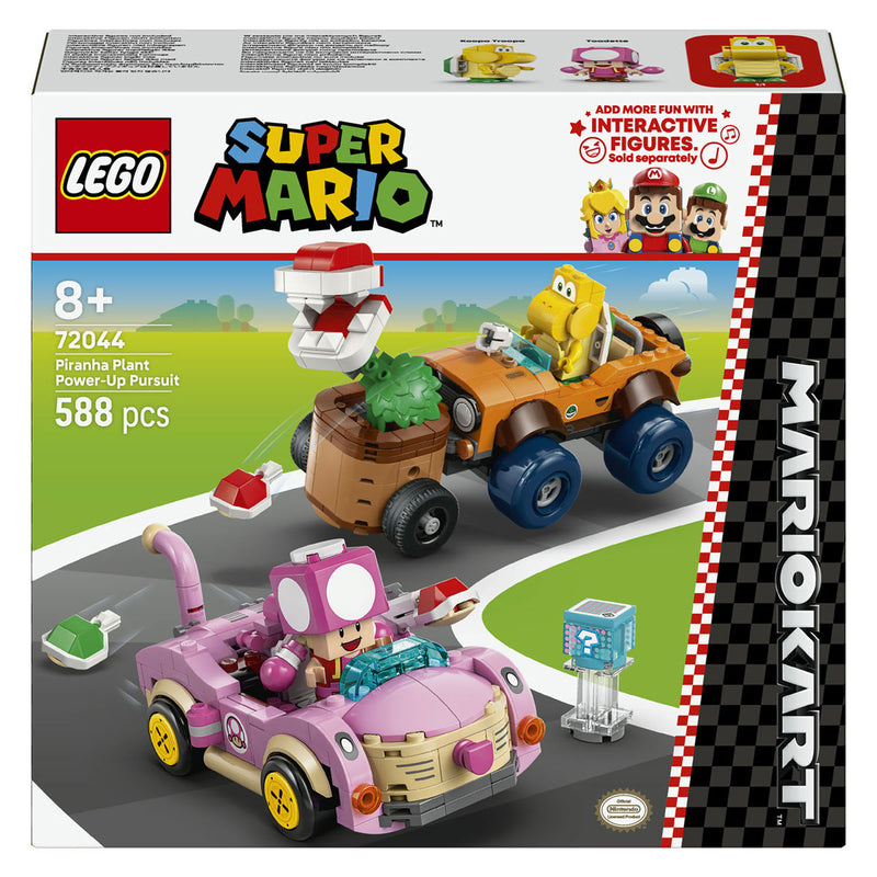 Load image into Gallery viewer, Lego super mario kart 72044 achtervolging met de piranha plant